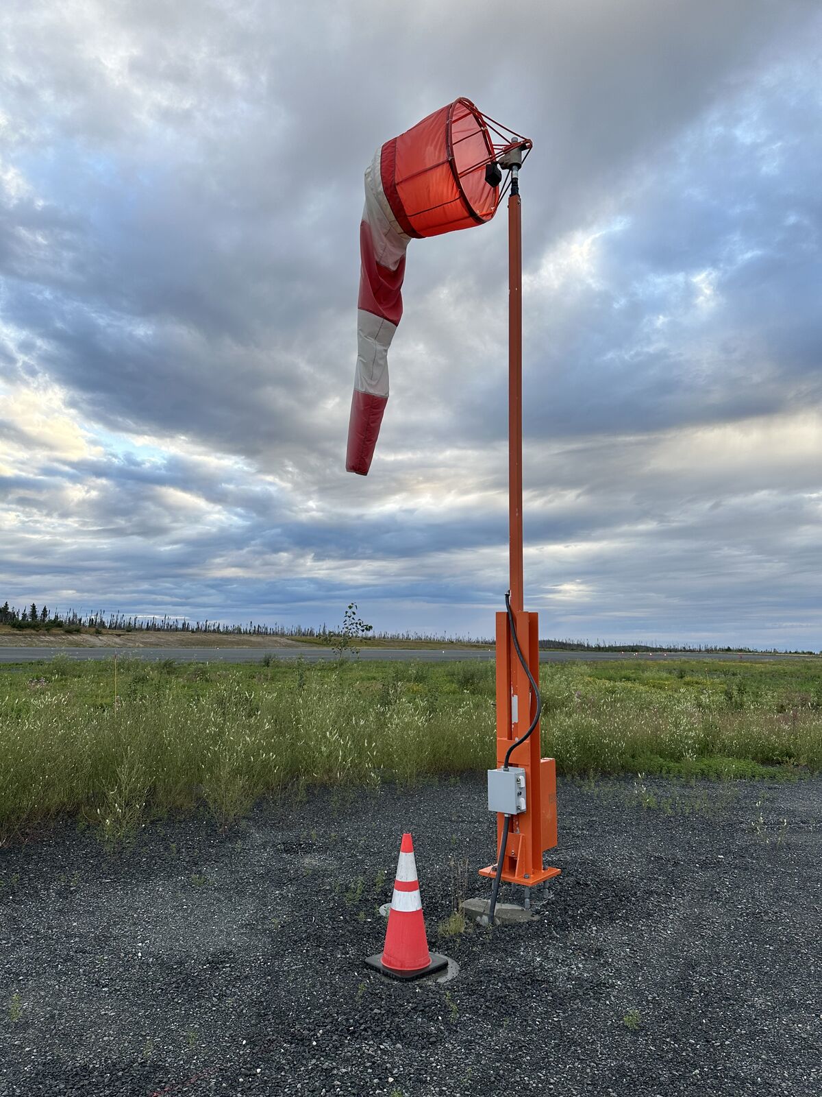 Windsock at a remote northern aerodrome